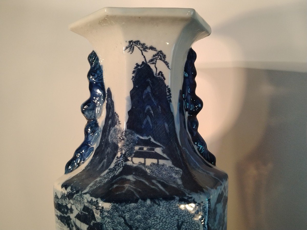 Pair Of Hexagonal Vases China Late 19th/early 20th-photo-2