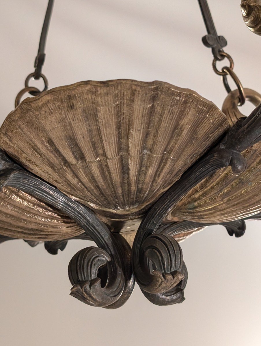 Lustre Bronze époque Louis Philippe -photo-4