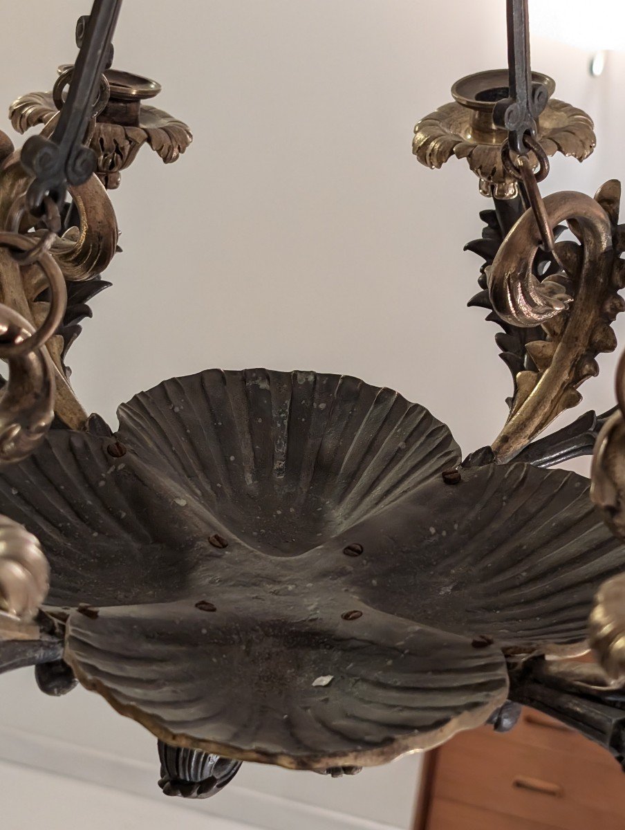 Lustre Bronze époque Louis Philippe -photo-2