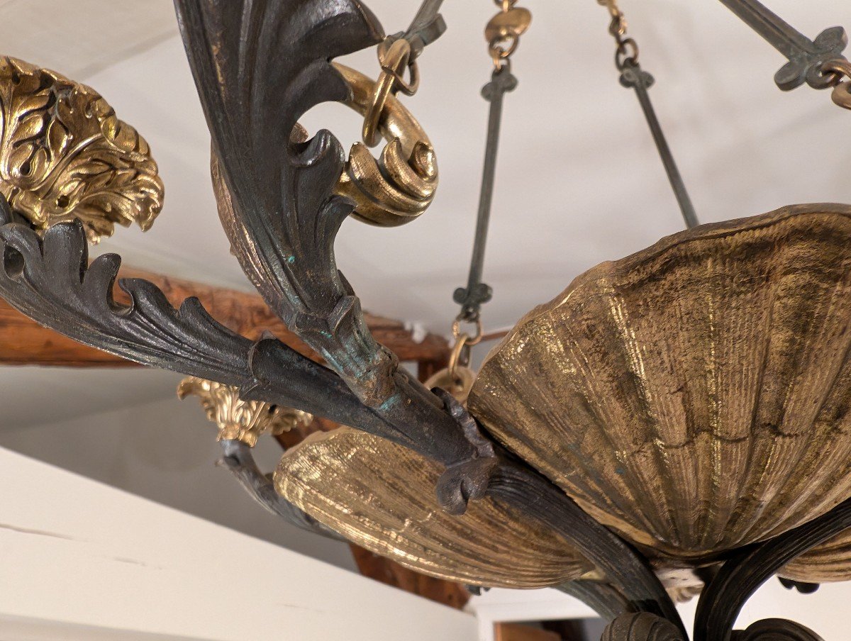Lustre Bronze époque Louis Philippe -photo-3