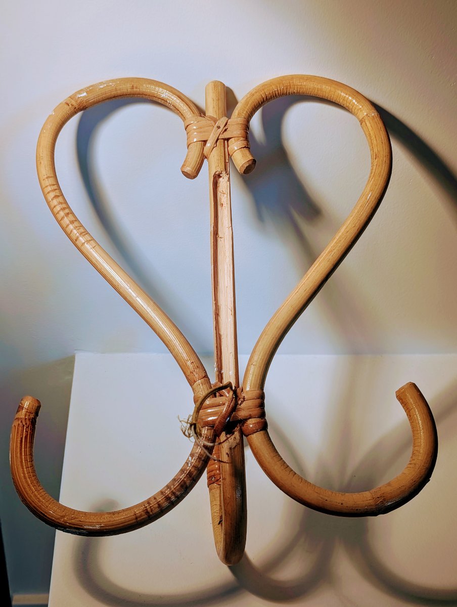 Louis Sognot, Set Of 7 "rotin" Wall Sconces, 1950-photo-5