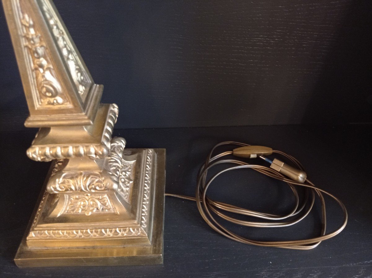 Lampe Bronze Doré-photo-2