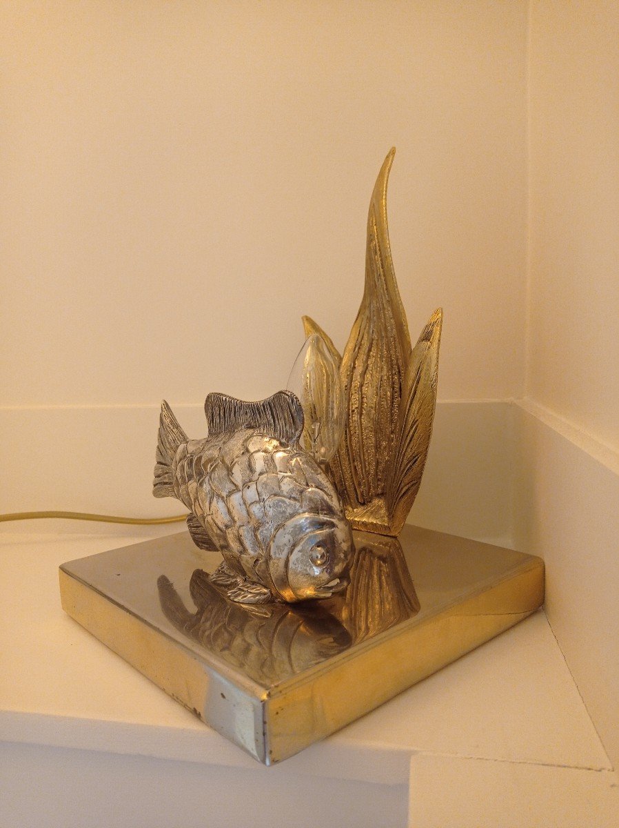 Golden Bronze Fish Lamp-photo-1