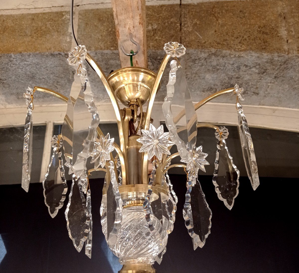 Important Baccarat Chandelier 1950 With 12 Lights And Daggers-photo-3
