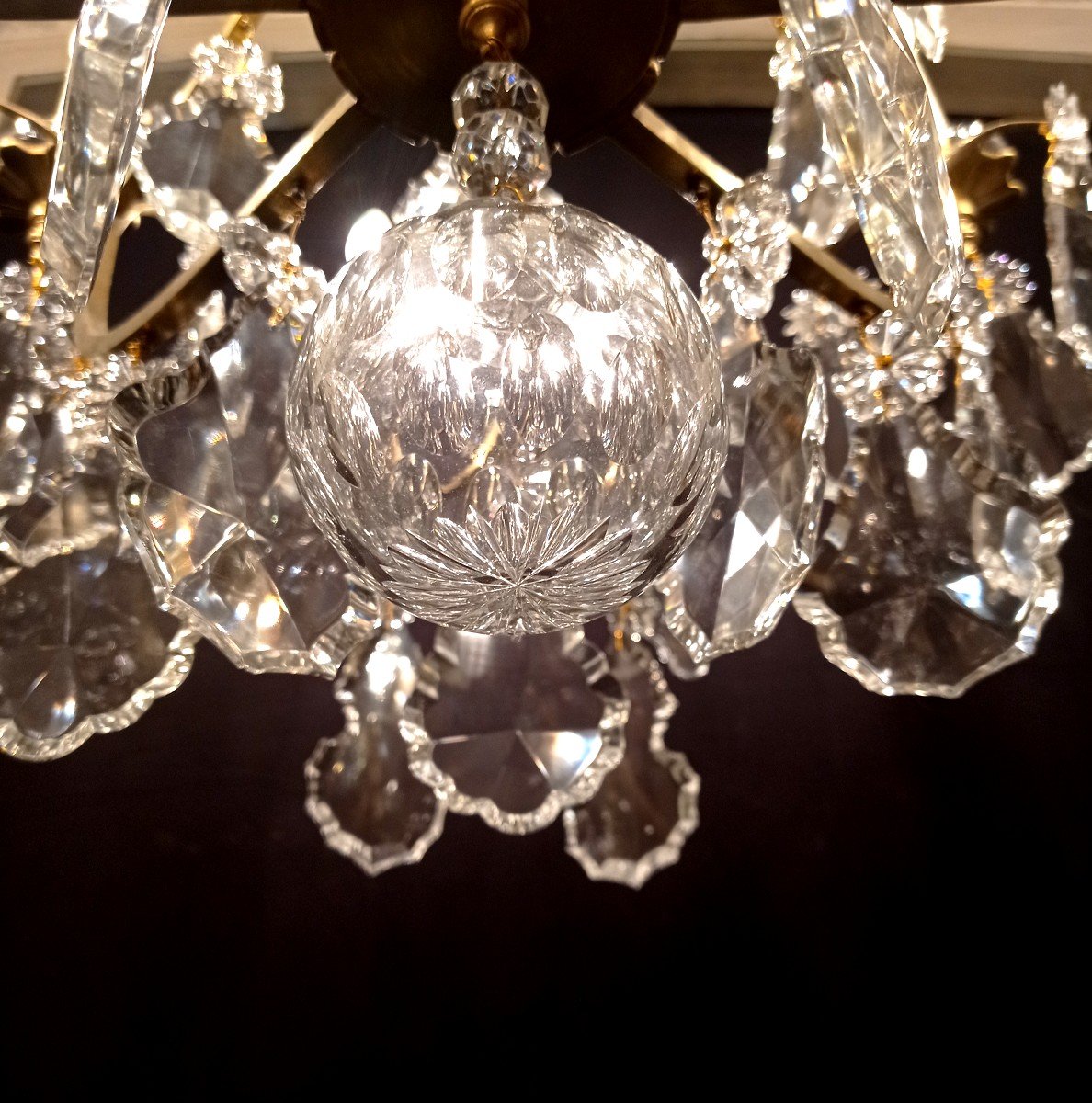 Important Baccarat Chandelier 1950 With 12 Lights And Daggers-photo-7