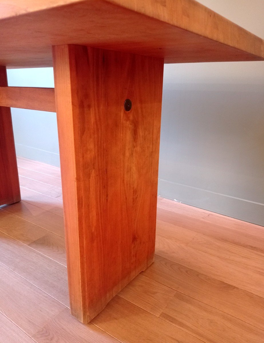 Pierre Chapo ( 1927 - 1987 ) Table T 14 A Orme C1960-photo-4