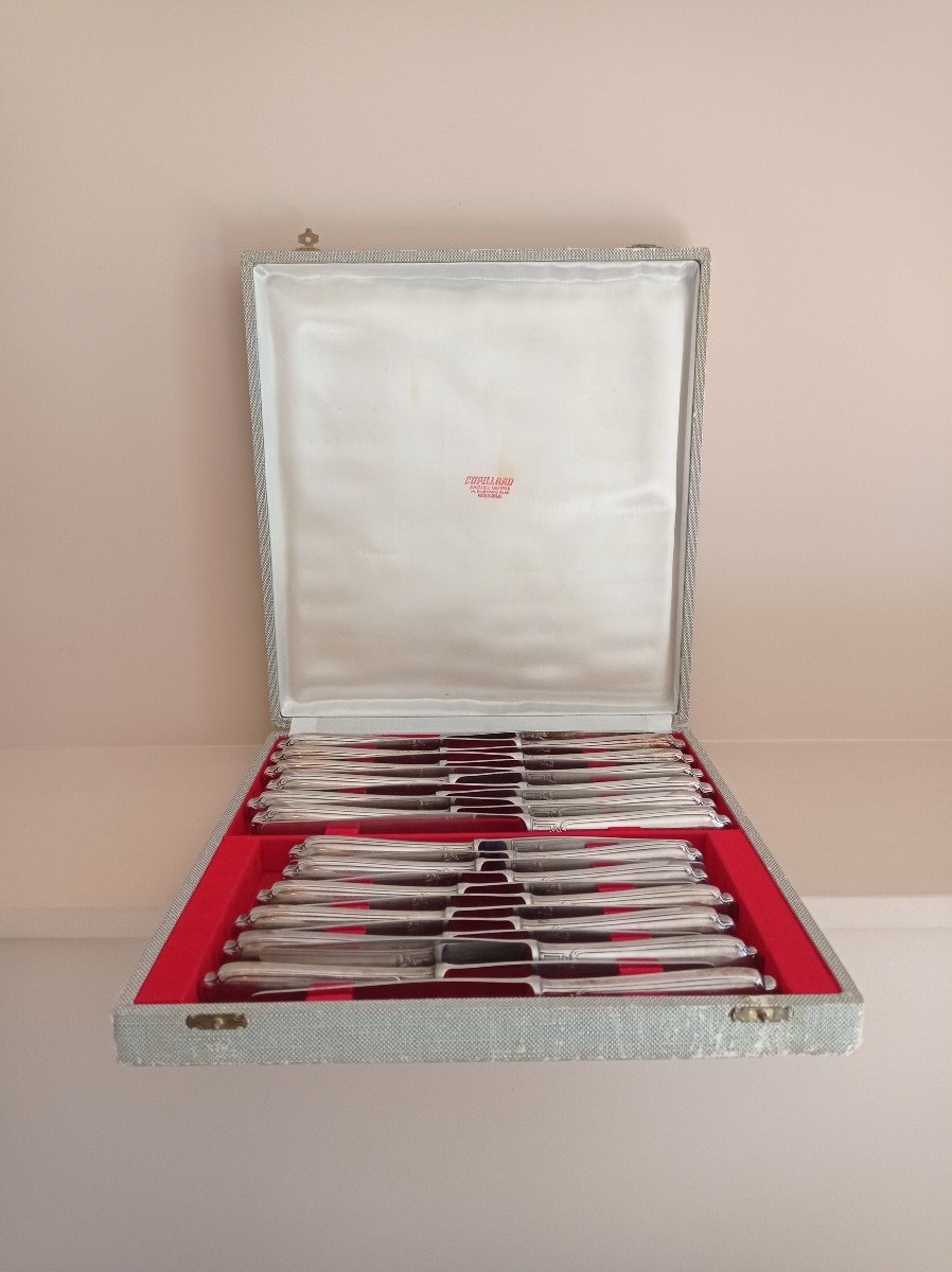 Christofle,  Couteaux Modèle Pompadour 24 Pièces-photo-1