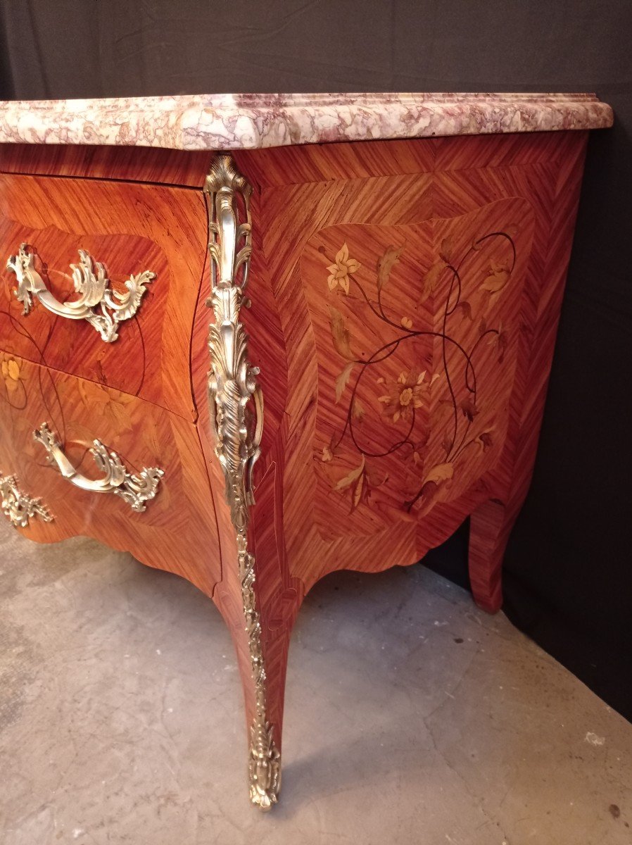 Commode De Style Louis XV Estampillée R.alpsteg -photo-2