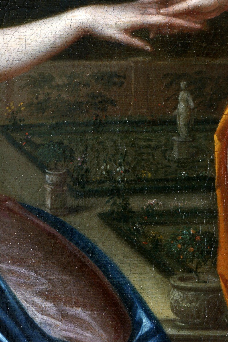Willem Wissing (1656 ; 1687) Signé. Grand Portrait Présumé Des Duchesses D’York Vers 1680-photo-2