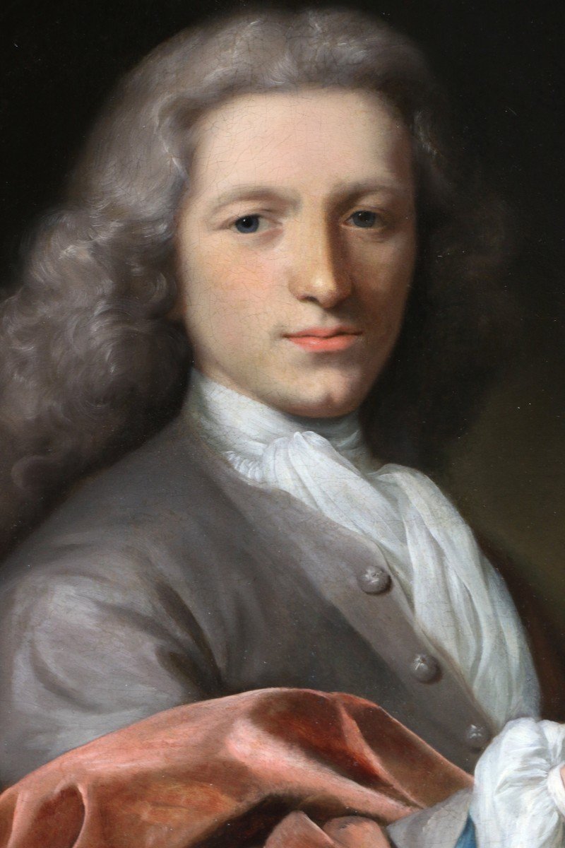 Jan Maurits Quinkhardt (1688 ; 1772) Ecole Hollandaise Du XVIIIè, Portrait D’un Jeune Homme-photo-2