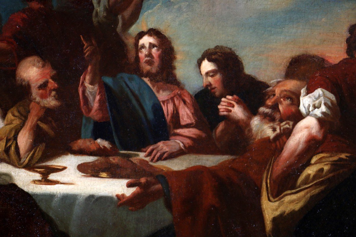 Charles De La Fosse (1636; 1716) Jesus Giving The Last Supper-photo-3
