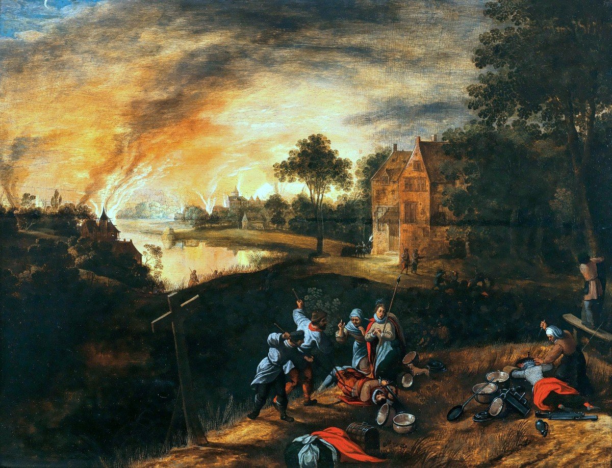 Flemish School From The Beginning Of The 17th Century (1620; 1630). The Revolt Of The Villagers-photo-2