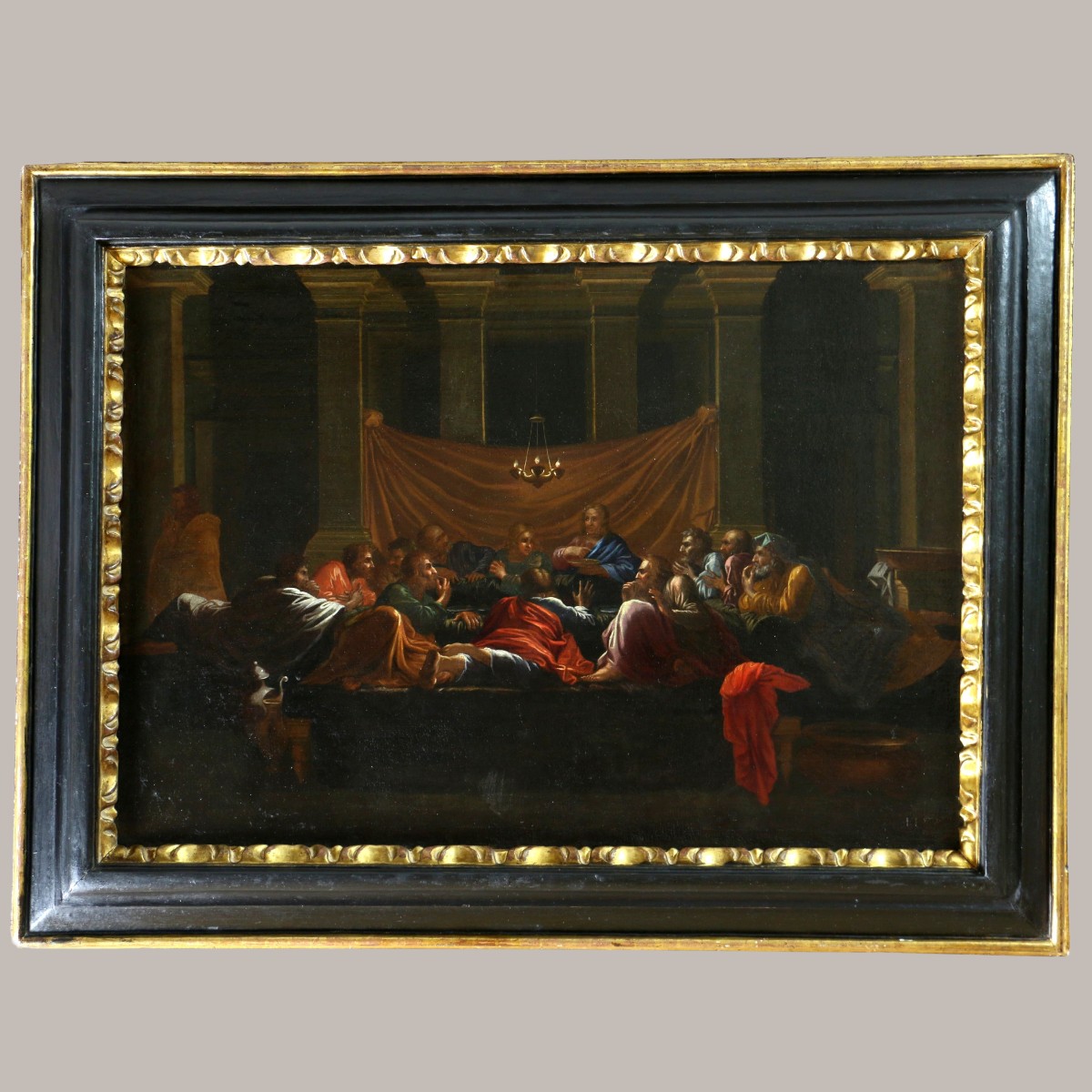 Nicolas Poussin (1594; 1665) After. The Last Supper, French School From The 17th Century.