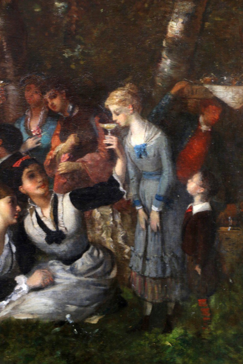 Norbert Goeneutte (1854 ; 1894) Et Atelier.  Le Déjeuner Sur L’herbe Vers 1880-photo-4