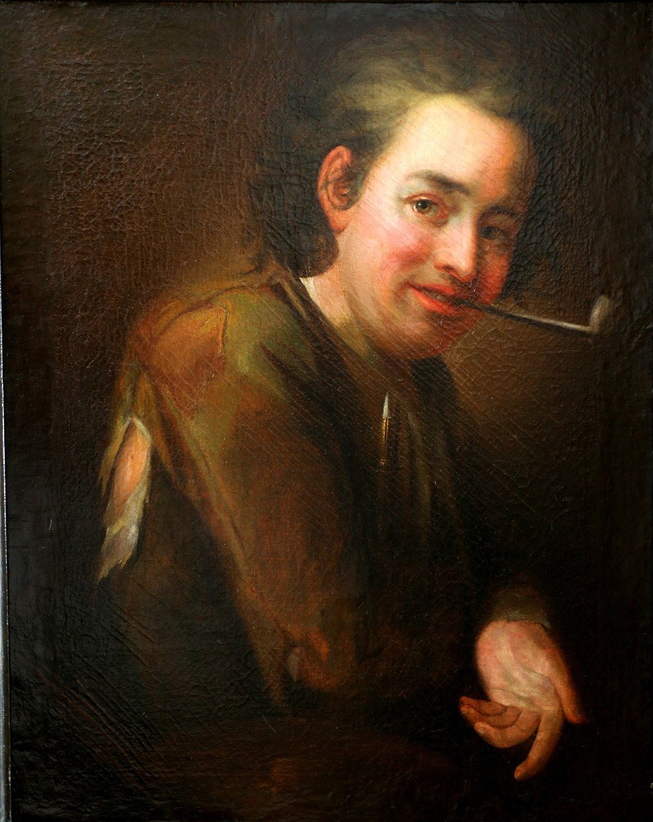 Giacomo Francesco Cipper (1664-1736) Portrait Of A Painter. Self-portrait?-photo-2