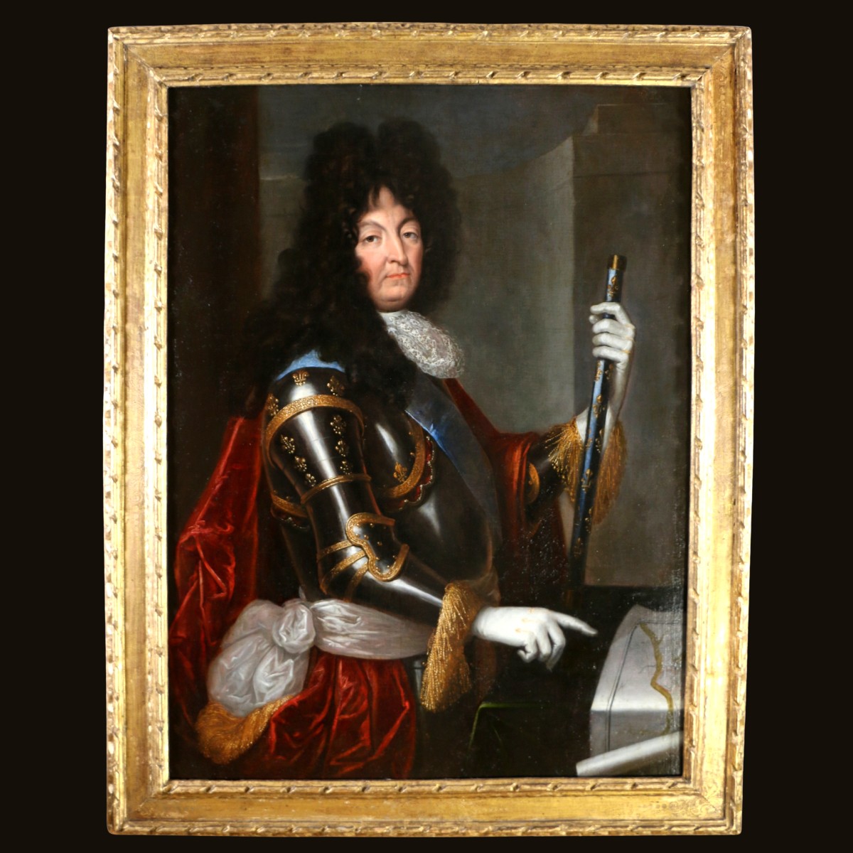 Henri Testelin Le Jeune (1616-1695) Grand Portrait Officiel De Louis XIV Vers 1680.