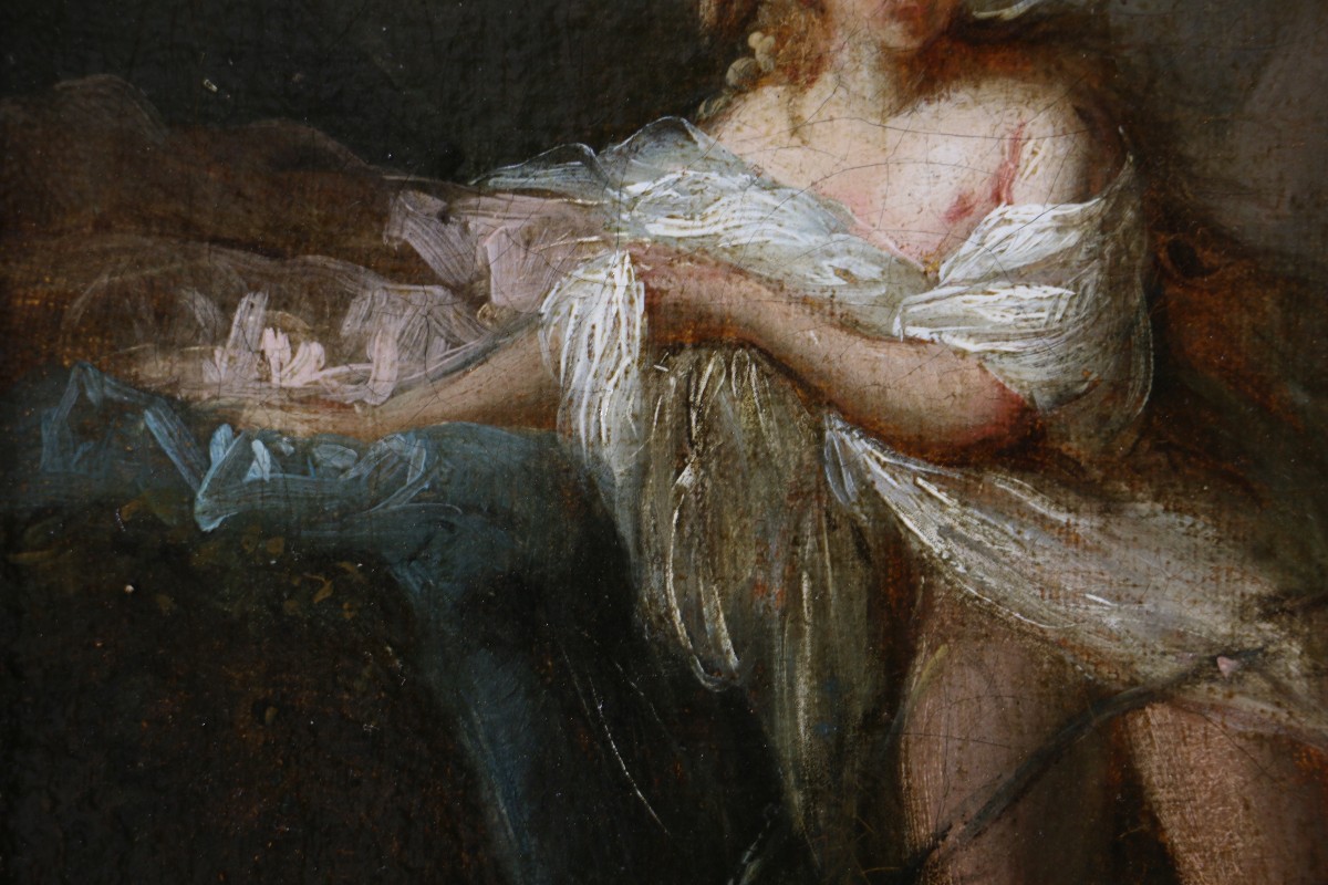 Ecole Française Du XVIIIè, Entourage De Fragonard. Pan Et Syrinx. Ovide, Les Métamorphoses.-photo-2