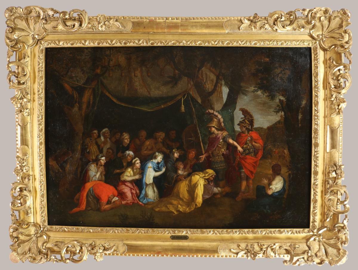 Ecole Française Du 17è. La Famille De Darius Aux Pieds D’Alexandre, cercle de  Charles Lebrun-photo-3