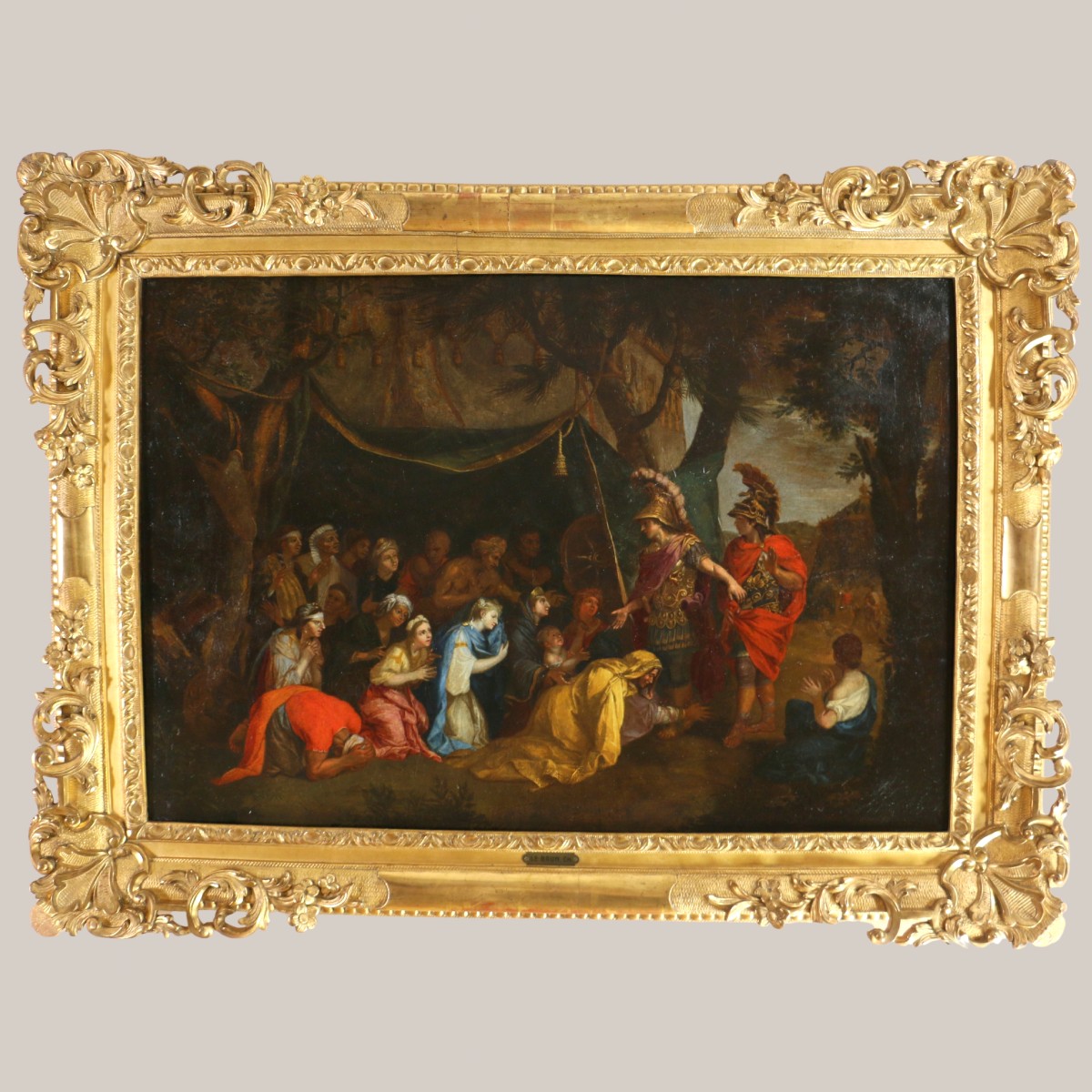 Ecole Française Du 17è. La Famille De Darius Aux Pieds D’Alexandre, cercle de  Charles Lebrun-photo-3