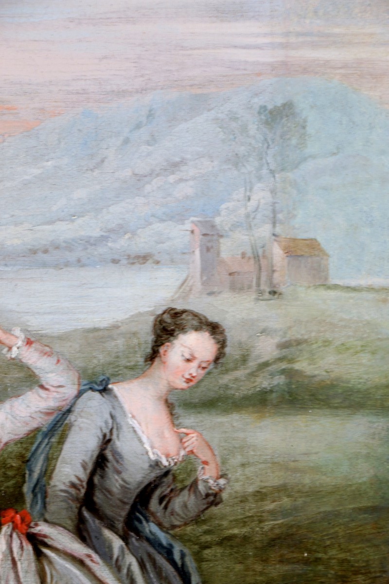 Philippe Mercier (1689-1760) Attributed To The School Of Antoine Watteau. Gallant Scene.-photo-5