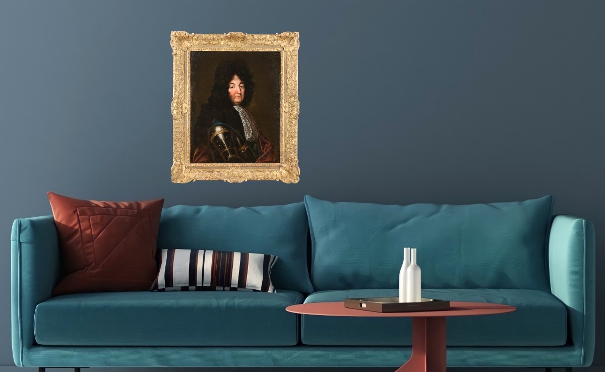 Workshop Of Henri Testelin Le Jeune (1616-1695). Portrait Of Louis XIV-photo-1