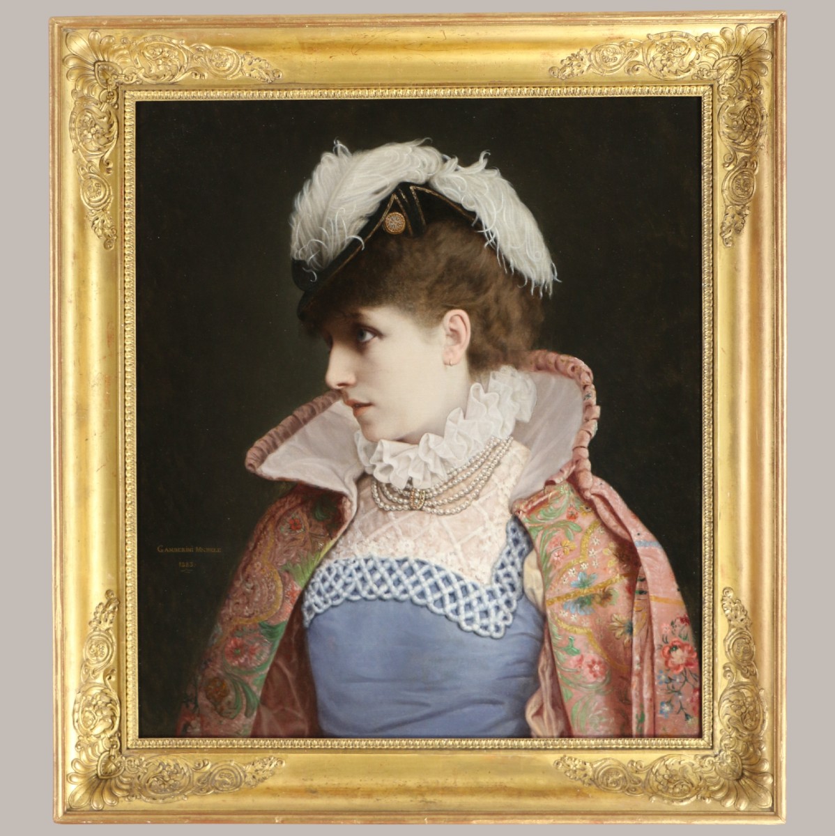 Portrait De Sarah Bernhardt (1844-1923) Costumée En Dona Sol Dans Hernani.