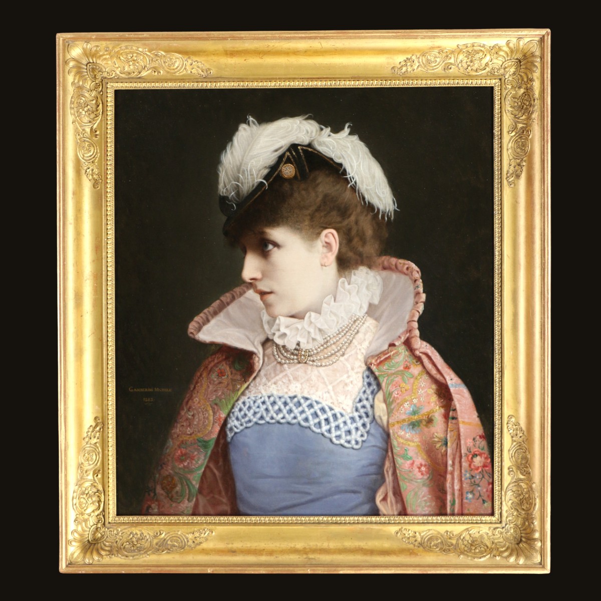 Portrait De Sarah Bernhardt (1844-1923) Costumée En Dona Sol Dans Hernani.