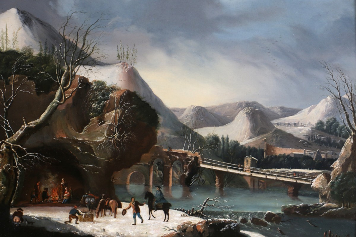 French School, Late 18th Century Attributed To César Van Loo (1743-1821) - Winter Landscape-photo-2