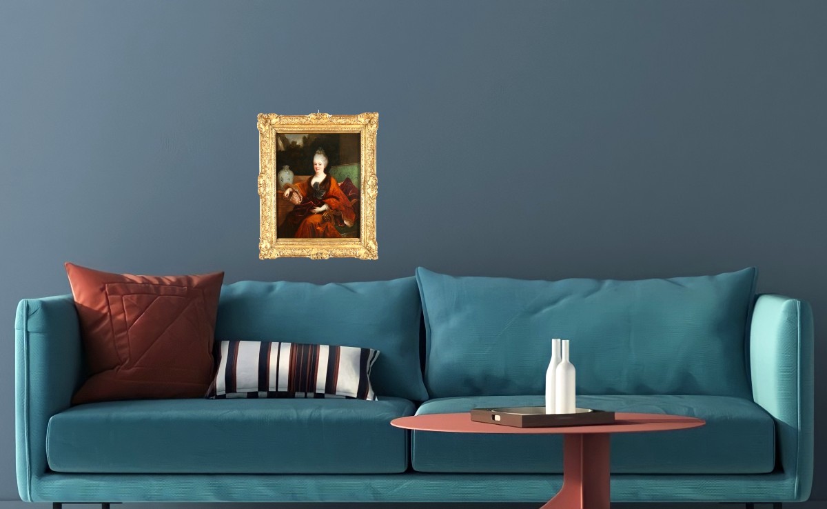  Nicolas de Largillierre ou Largillière (1656-1746) atelier. Portrait d’une dame de qualité.-photo-4