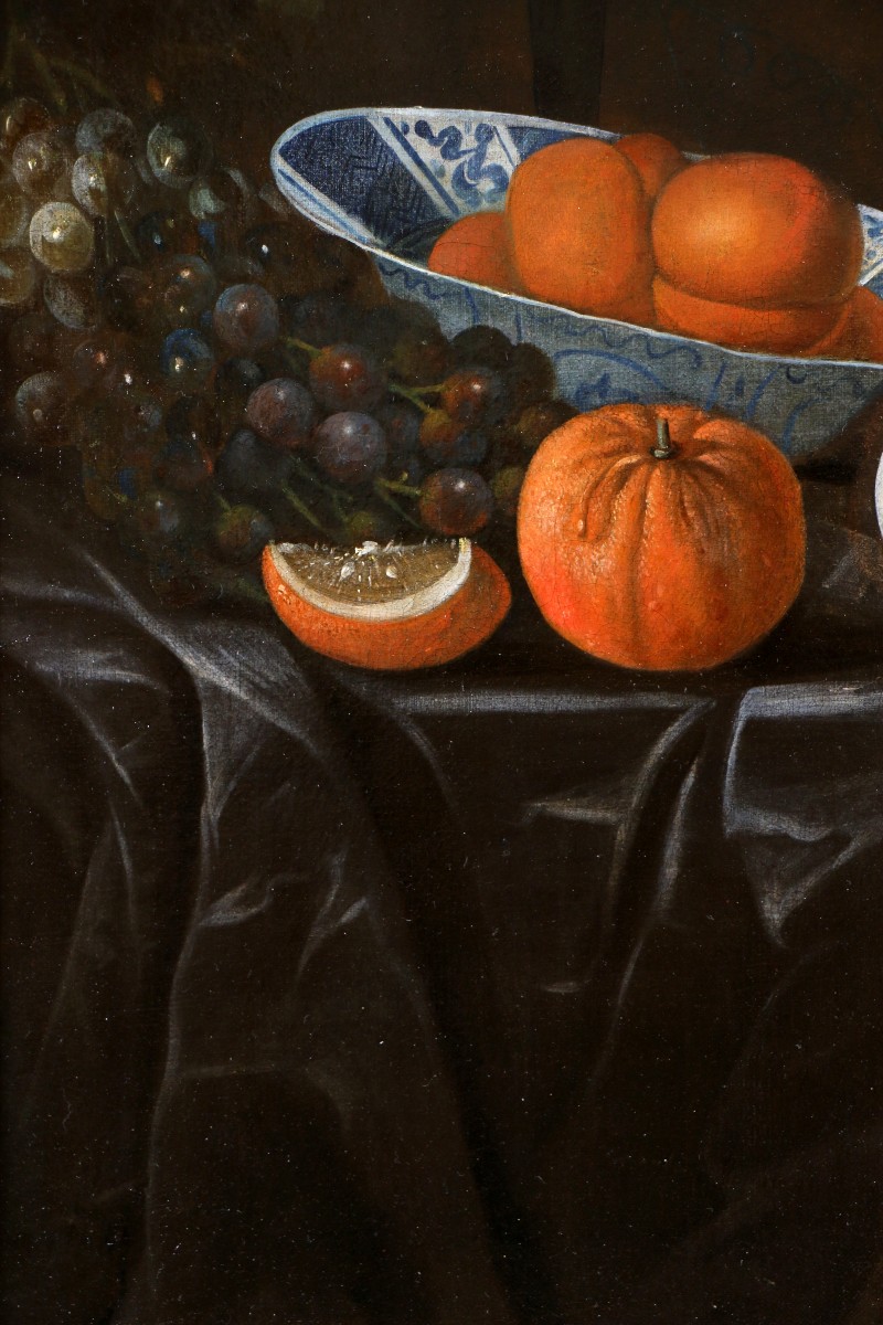 Huybert Van Westhoven (1642-1712) signé. Nature morte aux fruits et objets précieux -photo-6