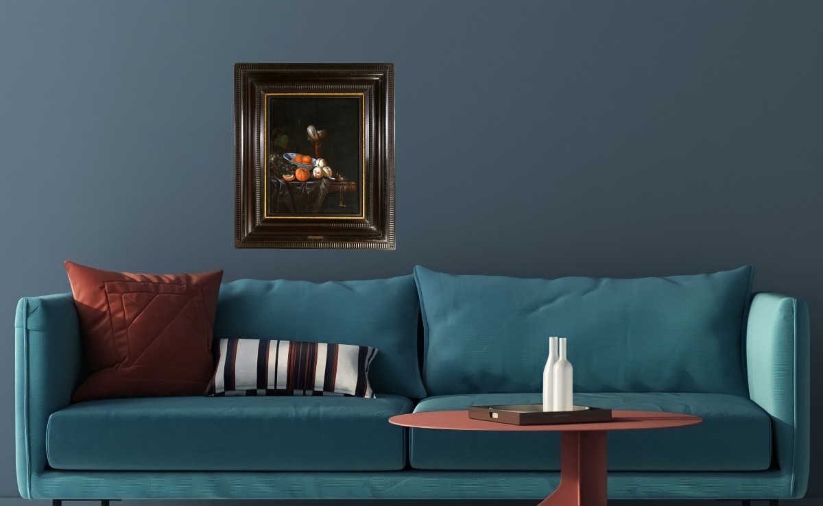 Huybert Van Westhoven (1642-1712) signé. Nature morte aux fruits et objets précieux -photo-7