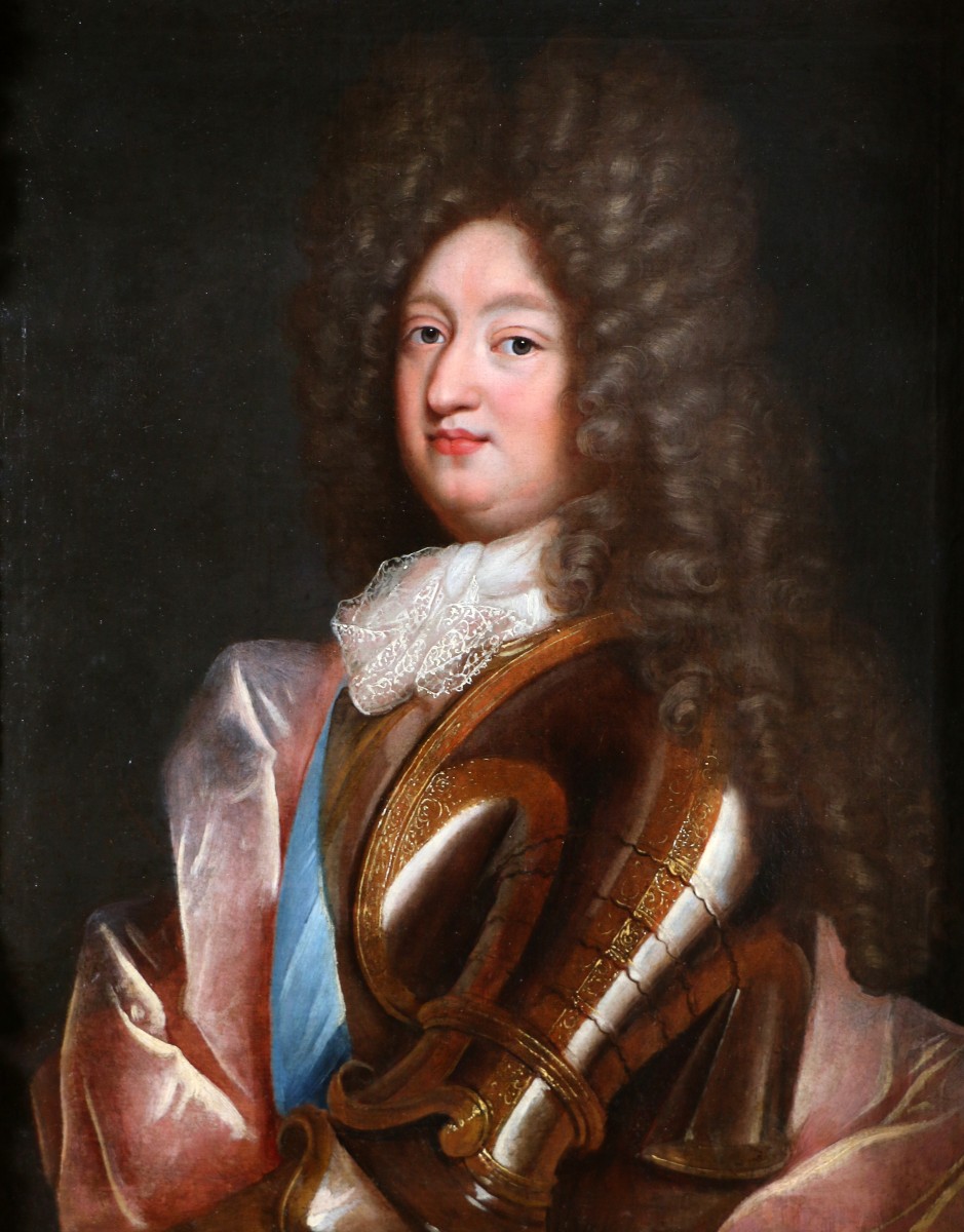 Alexis Simon Belle (Paris 1674-1734) attribué. Portrait du Grand Dauphin vers 1700.-photo-3