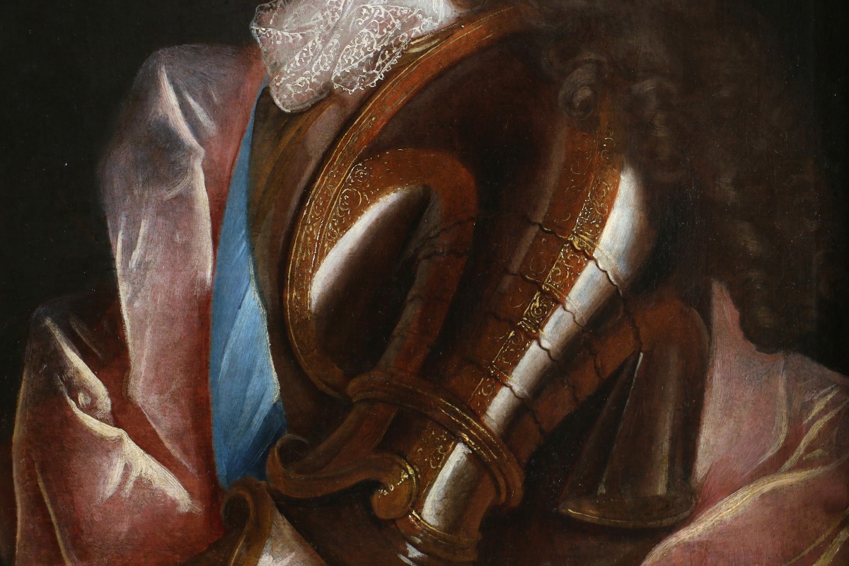 Alexis Simon Belle (Paris 1674-1734) attribué. Portrait du Grand Dauphin vers 1700.-photo-4