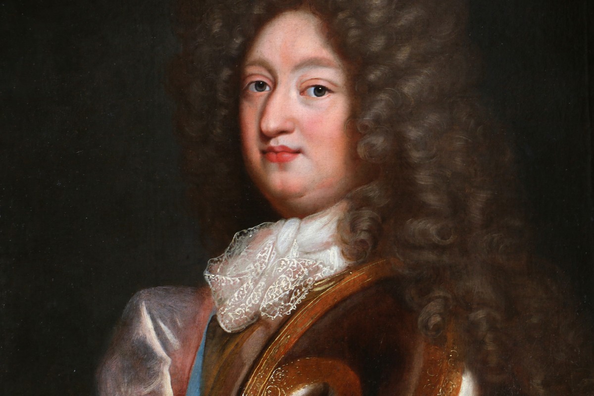 Alexis Simon Belle (Paris 1674-1734) attribué. Portrait du Grand Dauphin vers 1700.-photo-1