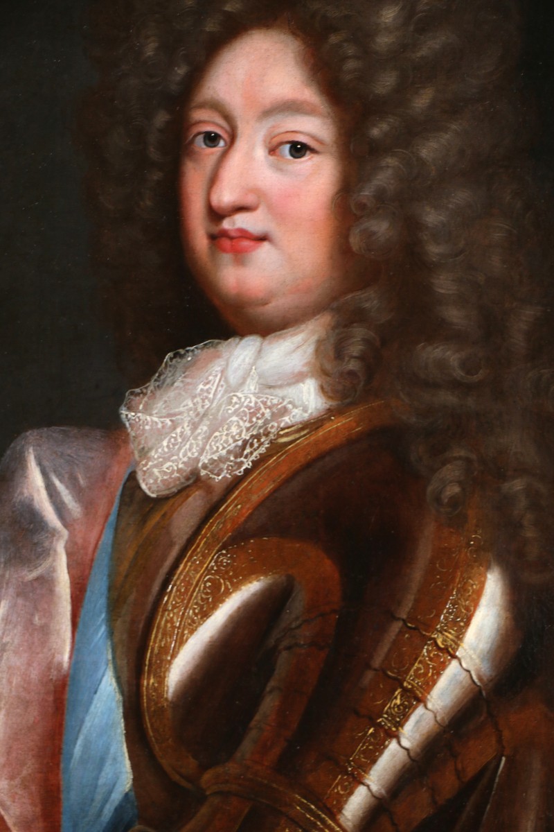 Alexis Simon Belle (Paris 1674-1734) attribué. Portrait du Grand Dauphin vers 1700.-photo-2