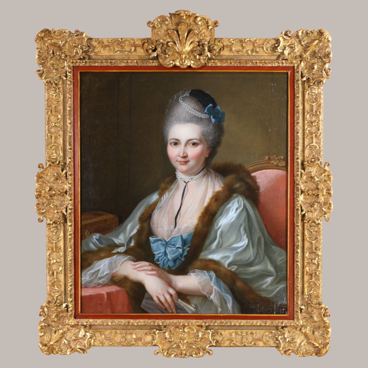 Donat Nonotte (1708-1785). Portrait Of Marguerite Catherine Haynault, Favorite Of Louis XV.