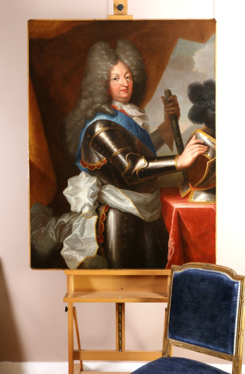 Grand portrait du Grand Dauphin, atelier de Hyacinthe Rigaud vers 1700-photo-2