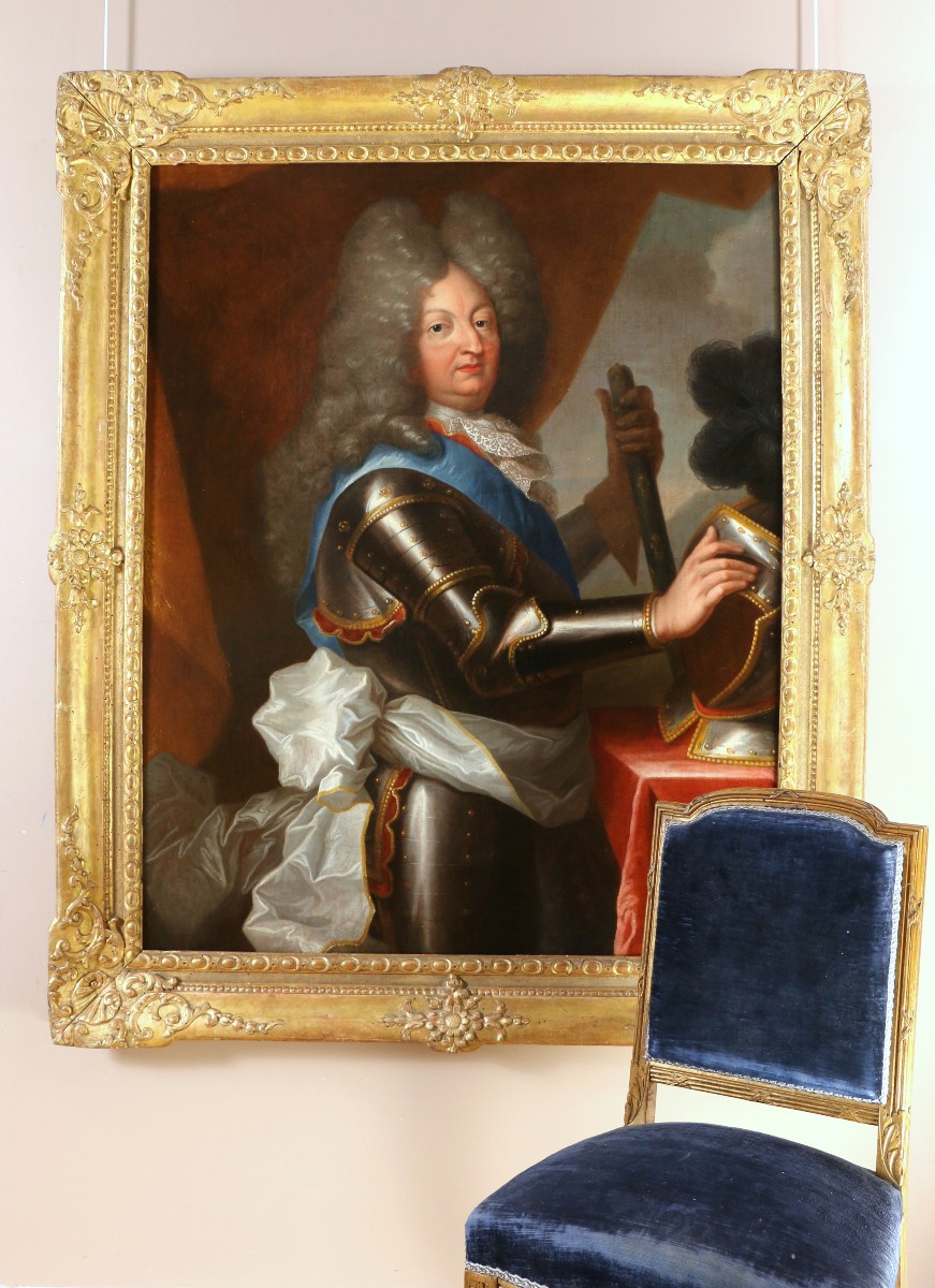 Grand portrait du Grand Dauphin, atelier de Hyacinthe Rigaud vers 1700-photo-3