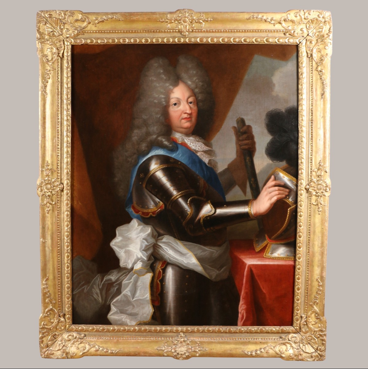 Large Portrait Of The Grand Dauphin, Workshop Of Hyacinthe Rigaud Circa 1700-photo-3