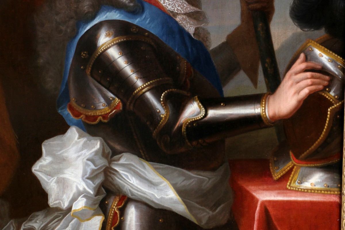 Grand portrait du Grand Dauphin, atelier de Hyacinthe Rigaud vers 1700-photo-4