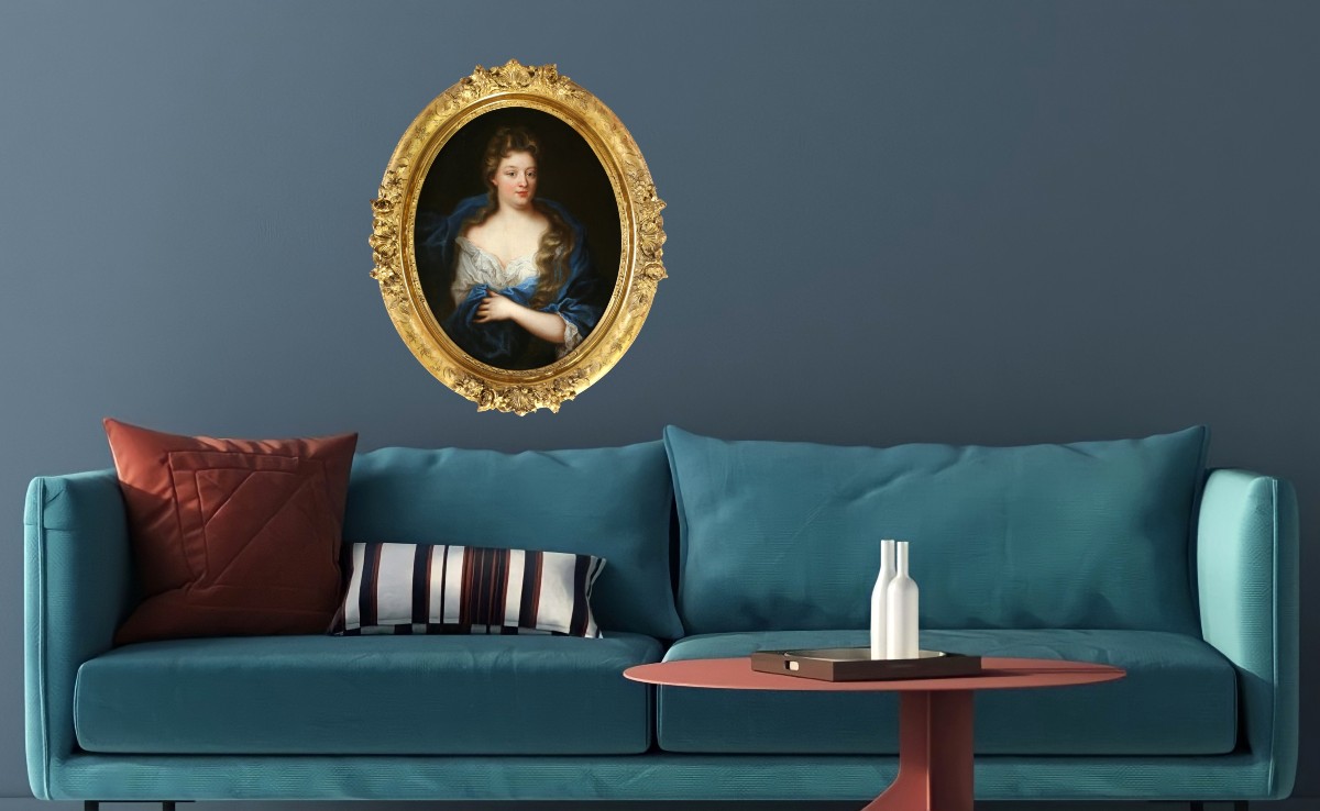 Pierre Mignard (1612-1695) And Workshop. Portrait Of A Lady Of Quality Circa 1680.-photo-1