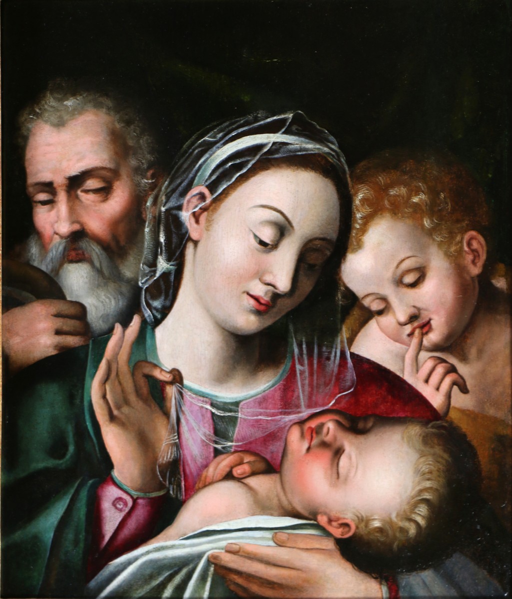Giovanni Battista Ramenghi, dit Il Bagnacavallo (1521-1602) La sainte Famille vers 1540/50.-photo-2