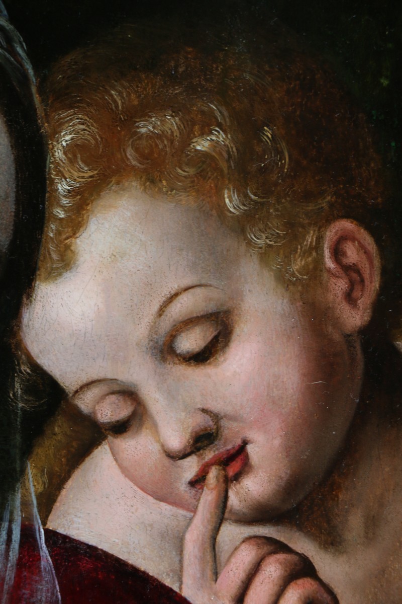 Giovanni Battista Ramenghi, dit Il Bagnacavallo (1521-1602) La sainte Famille vers 1540/50.-photo-2