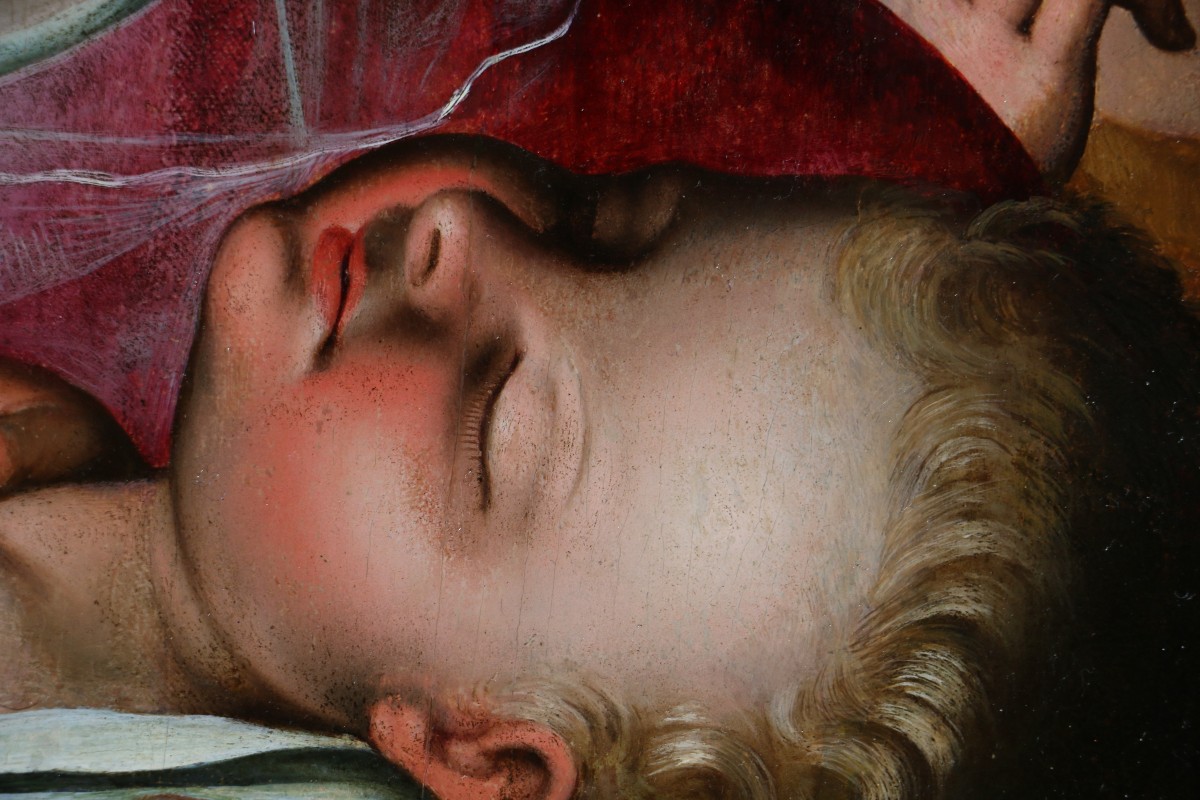 Giovanni Battista Ramenghi, dit Il Bagnacavallo (1521-1602) La sainte Famille vers 1540/50.-photo-3