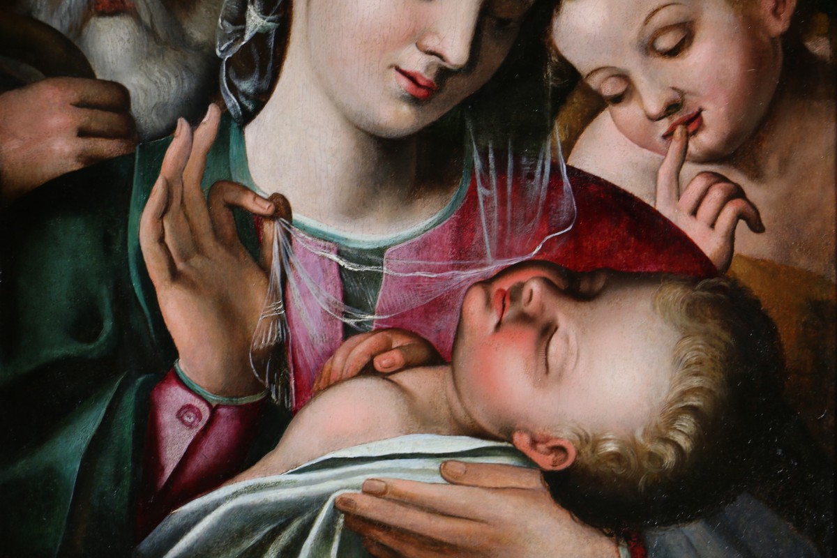 Giovanni Battista Ramenghi, dit Il Bagnacavallo (1521-1602) La sainte Famille vers 1540/50.-photo-5