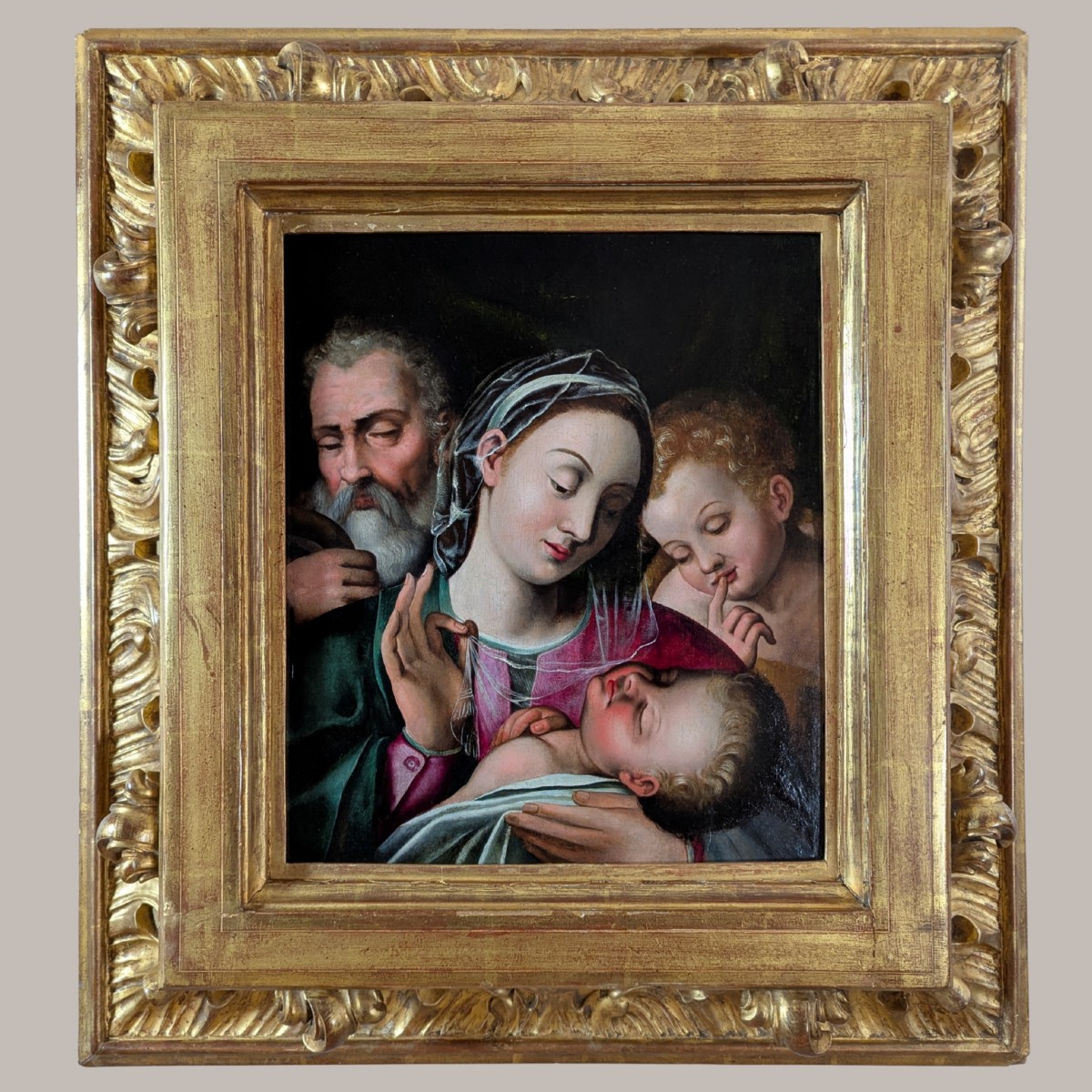 Giovanni Battista Ramenghi, Known As Il Bagnacavallo (1521-1602) The Holy Family Around 1540/50.