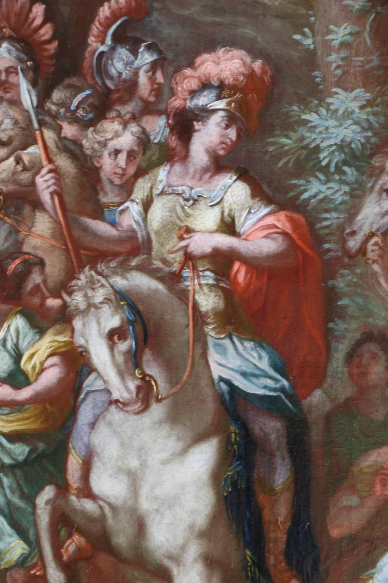  Michelangelo Unterberger (1695-1758) Workshop. The Return Of Alexander Circa 1750.-photo-2