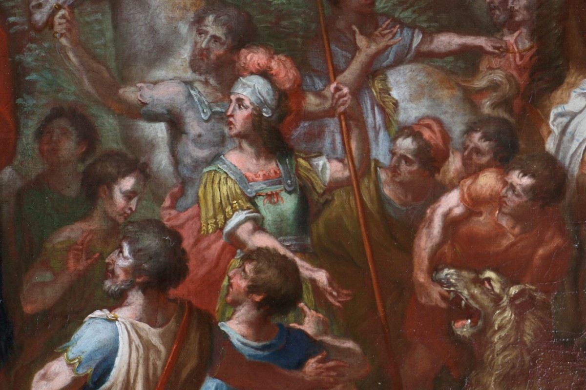  Michelangelo Unterberger (1695-1758) Workshop. The Return Of Alexander Circa 1750.-photo-3