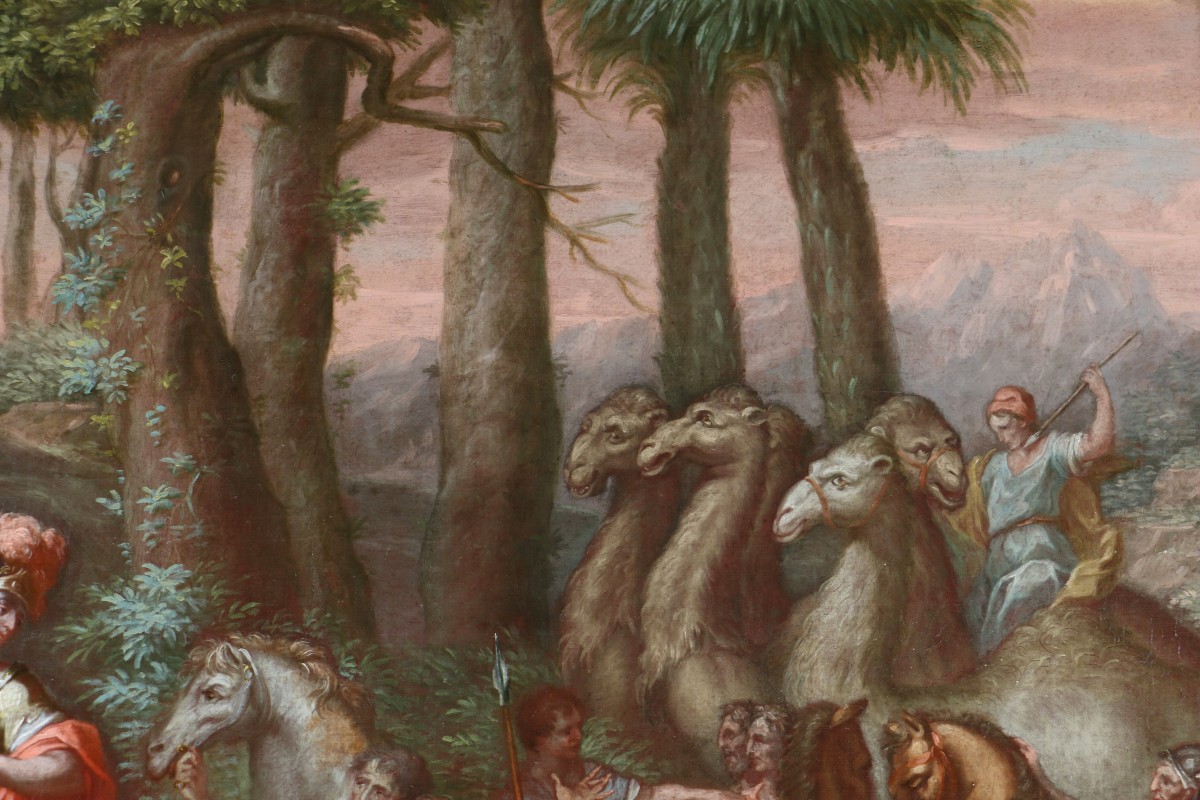  Michelangelo Unterberger (1695-1758) Workshop. The Return Of Alexander Circa 1750.-photo-4