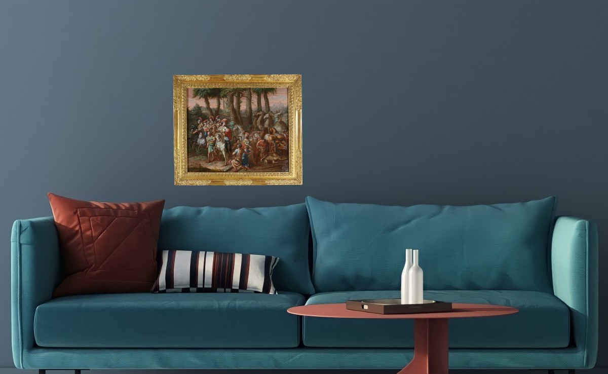  Michelangelo Unterberger (1695-1758) Workshop. The Return Of Alexander Circa 1750.-photo-6